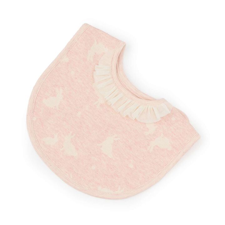 Organic Rabbit Jacquard Bib,, medium