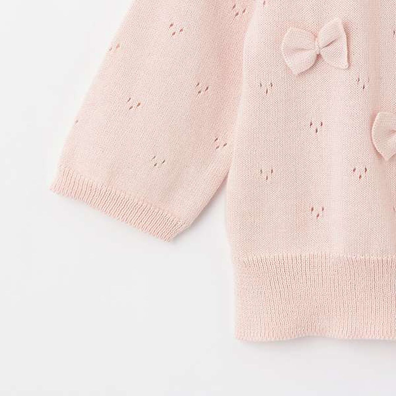 Ribbon Cardigan,Pink, large image number 5