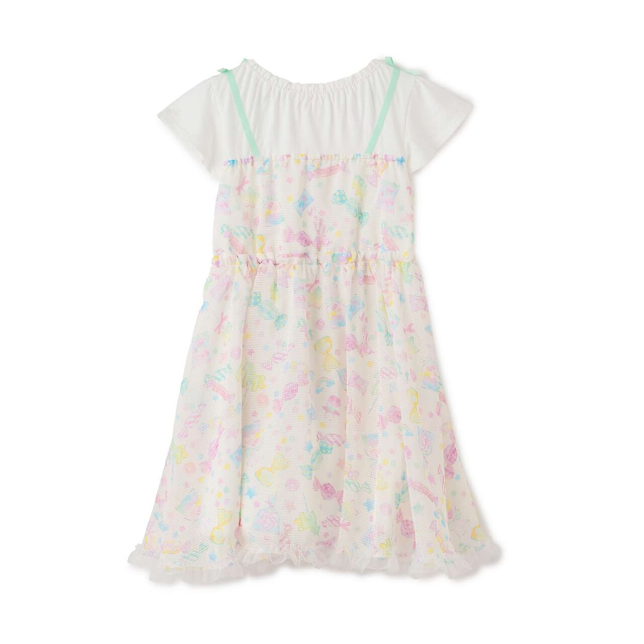 [Restock] Candy Pattern Docking Dress,Lemon yellow, large image number 1