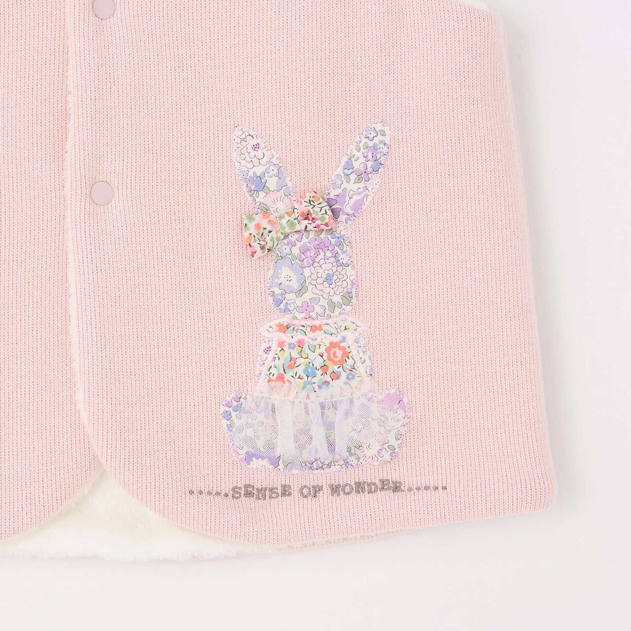 Liberty Appliqu&eacute; Bunny Vest,Pearl white, large image number 5
