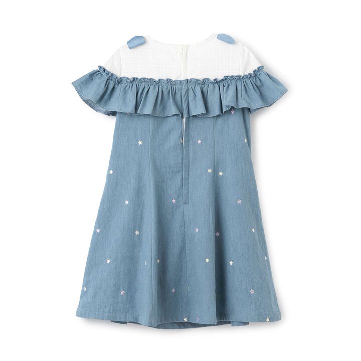 [Restock] Star Embroidery One-Piece Dress [Not Available in Direct Stores],Navy, medium image number 1
