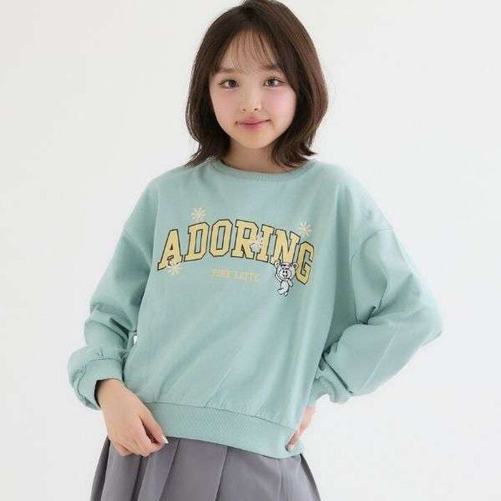 [Favi Baby] 100% Cotton College Fleece Sweatshirt,Mint, medium image number 0