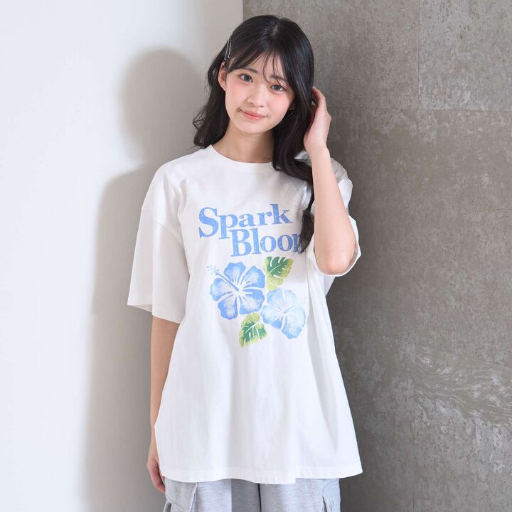 [100% Cotton / GOOD PRICE] Assorted Motif Loose Half Sleeve T-Shirt,Red, medium image number 4