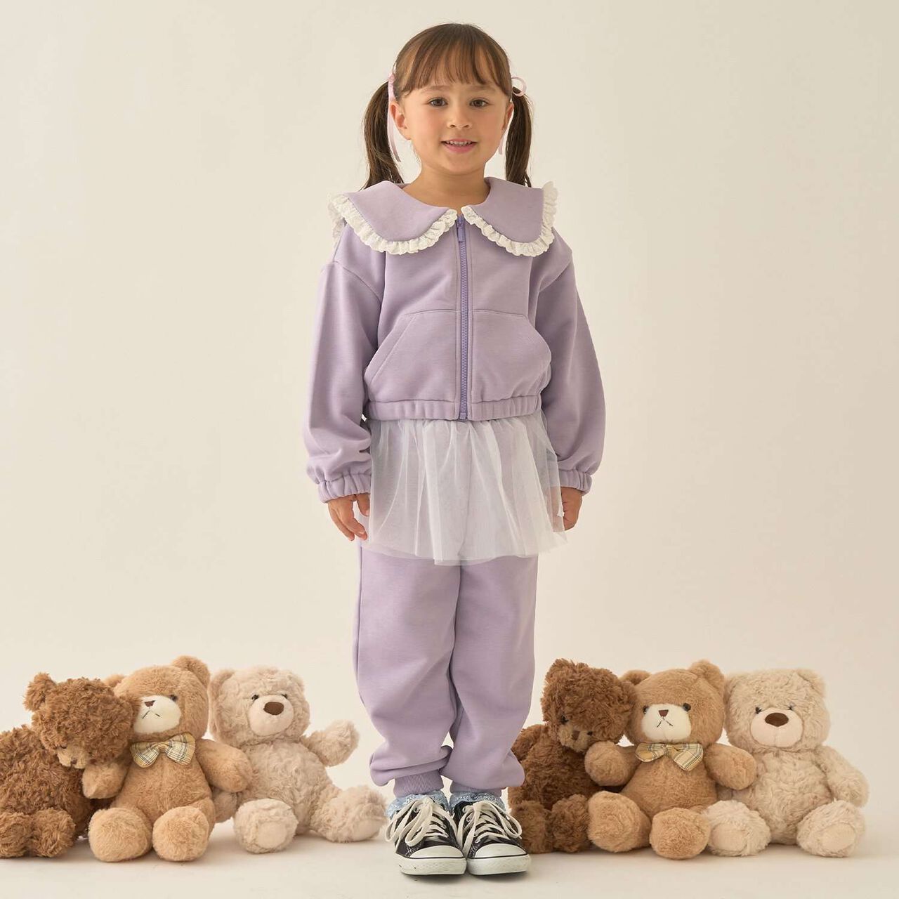 [Lycee Mine Ballet Series] Coordinatable Setup Sailor Collar Full-Zip Sweatshirt,Light blue, large image number 29