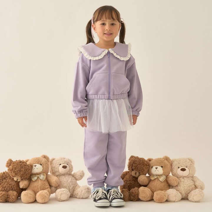 [Lycee Mine Ballet Series] Coordinatable Setup Sailor Collar Full-Zip Sweatshirt,Light blue, medium image number 29