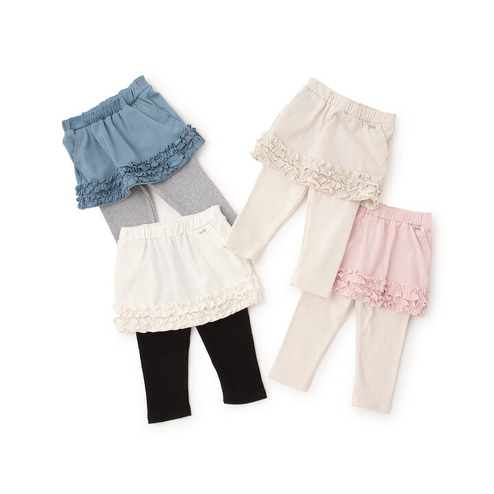 Skirt with Hem Frill and Leggings,Light pink, medium image number 11