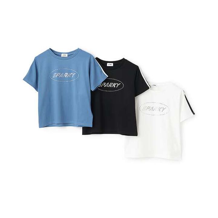 Quick-Dry Rhinestone T-Shirt,Off white, medium image number 7