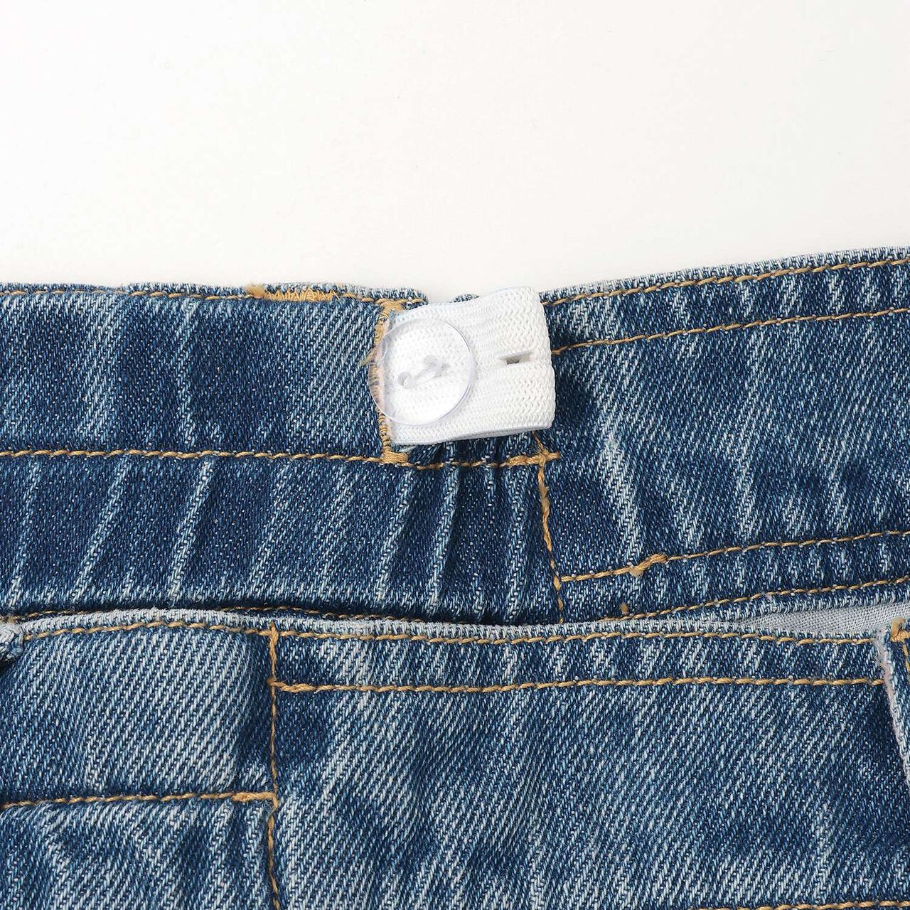 Embossed Loco Denim Shorts,Blue gray, large image number 8