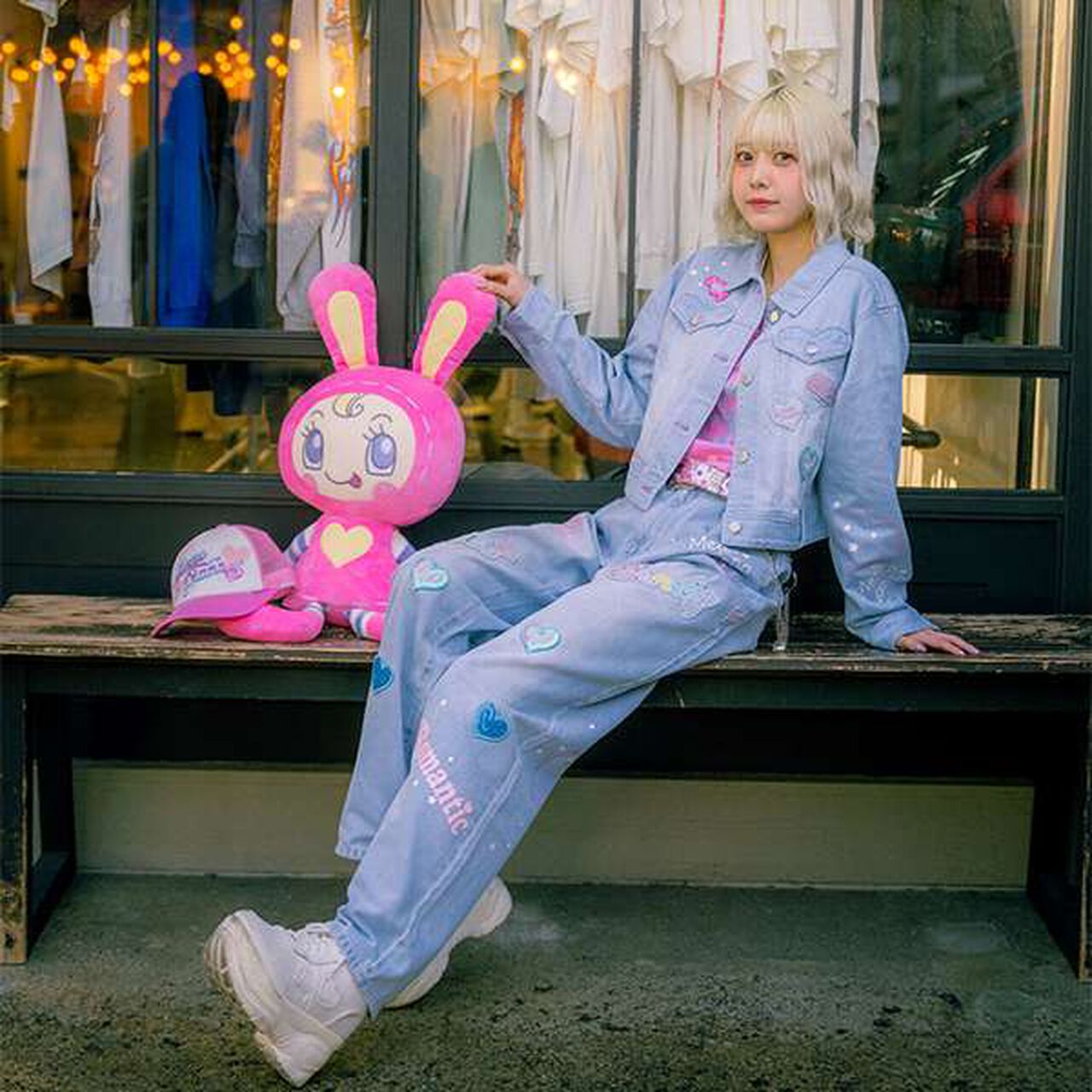 Reissue ♪ Decorative Wide Denim Pants,Black, large image number 15