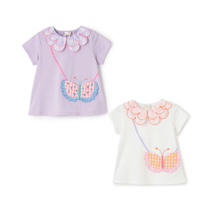 Butterfly Small Shoulder Bag T-Shirt,Lavender, medium image number 10