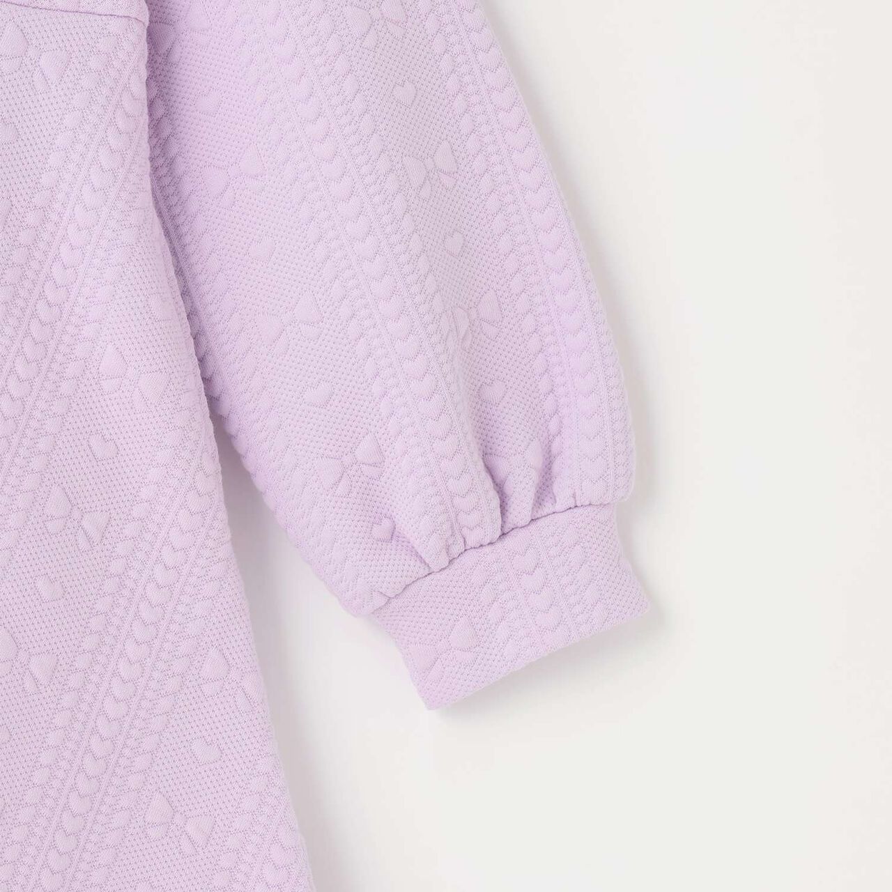 Ballet Scallop Trim Front-Opening Jacquard One-Piece Dress,Lavender, large image number 4