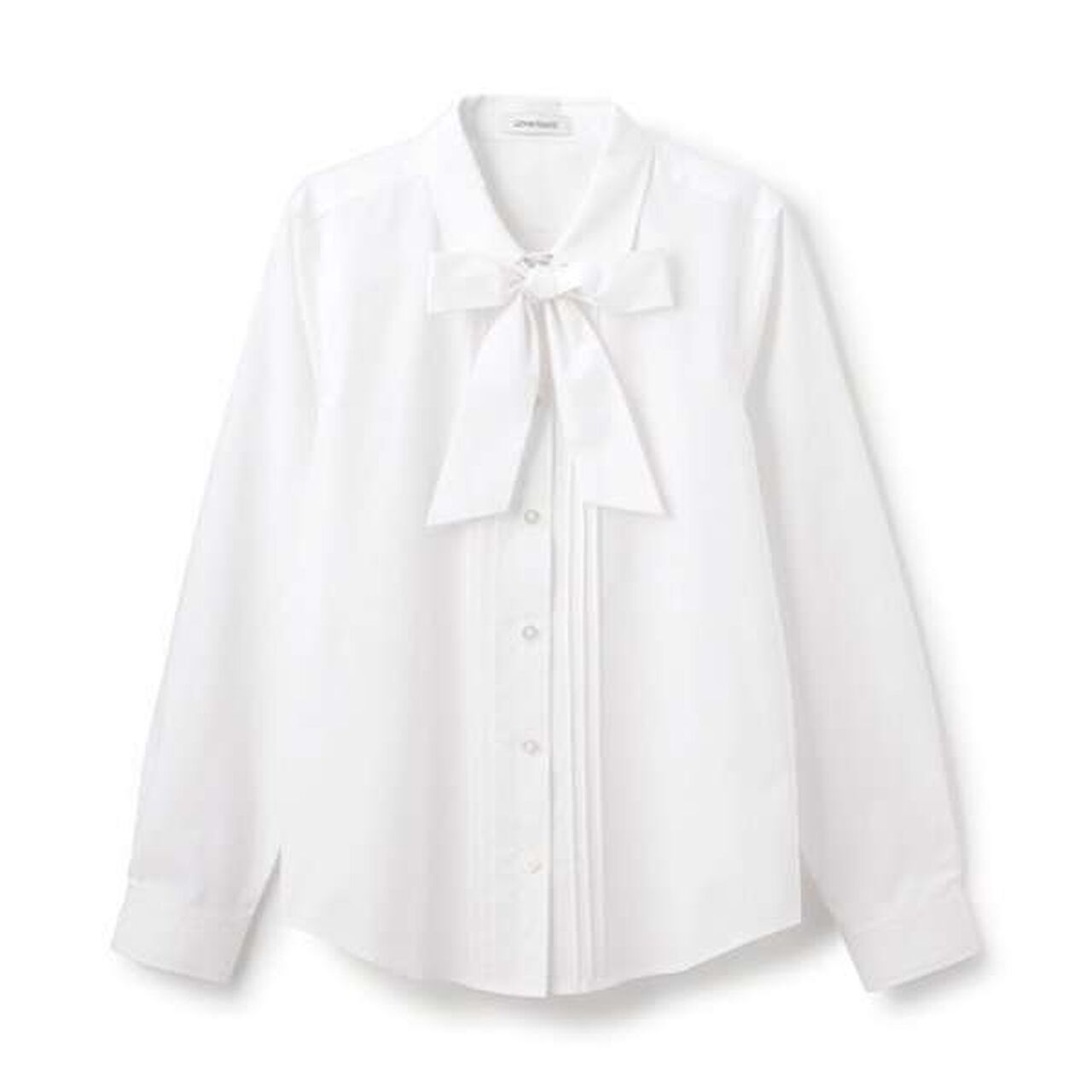 Easy-Care Graduation Bow Tie Blouse,Off white, large image number 13