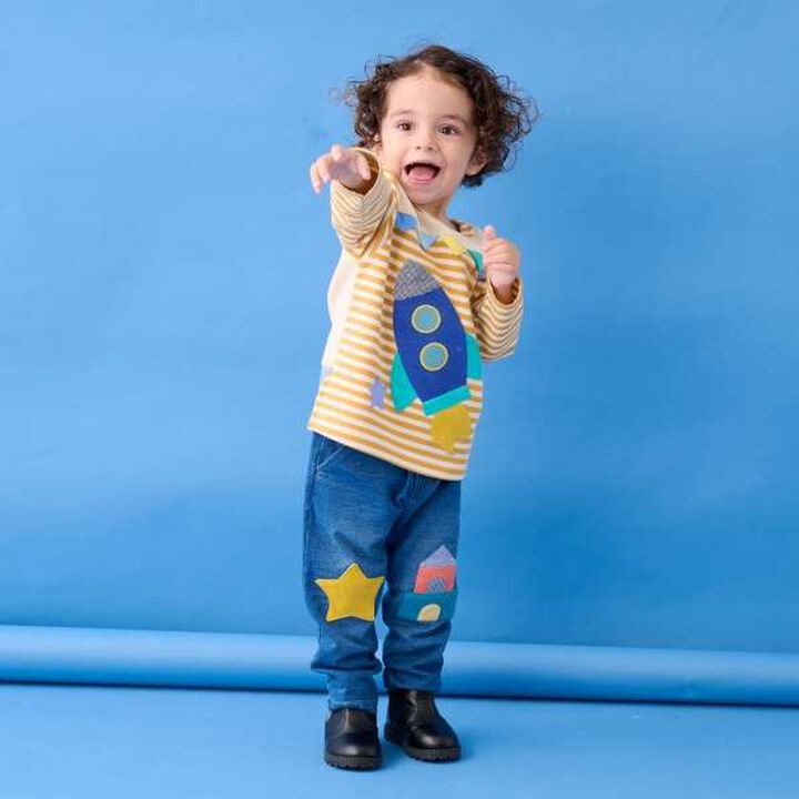 Rocket Sweatshirt,Blue, medium image number 2