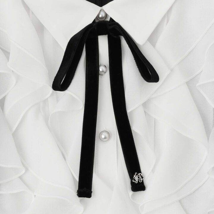 Frill Yoke One-Piece Dress♪,Gray, medium image number 3