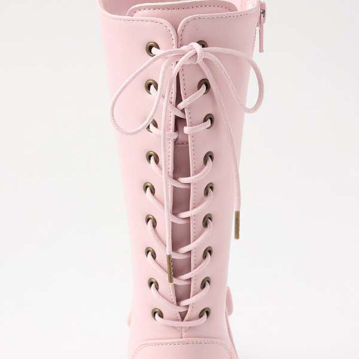 Lace-Up Back Long Boots,Black, medium image number 12