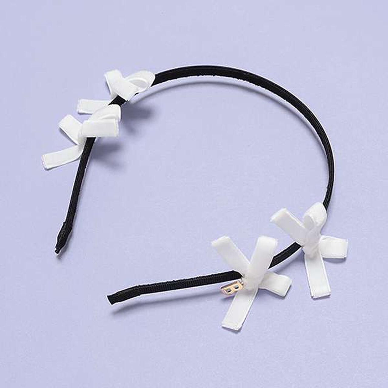 Velvet Ribbon Headband,Off white, large image number 0