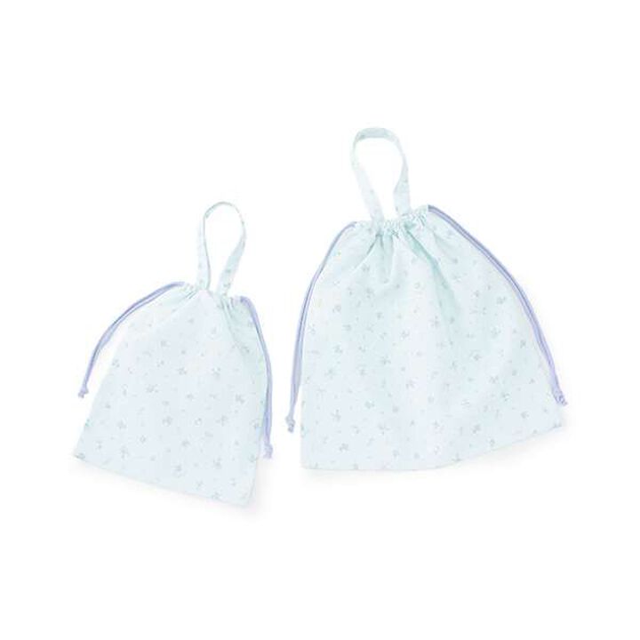 Small Floral Pattern Gym and Lunch Bag Set,Light blue, medium image number 2