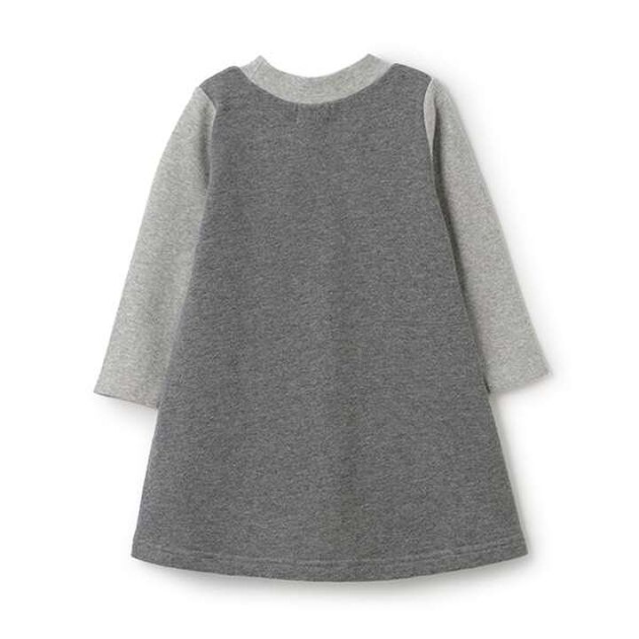 Boa Fabric Pocket Fleece One-Piece Dress,Gray, medium image number 1