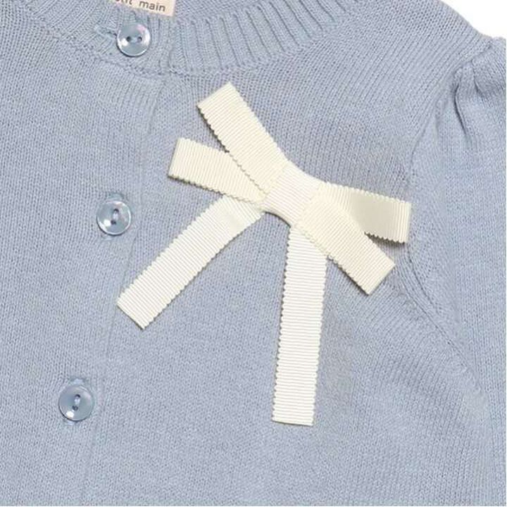 Ribbon Knit Cardigan,Sax blue, medium image number 18