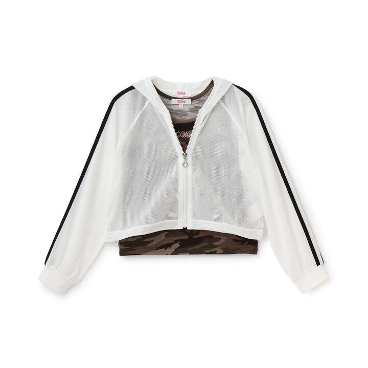 [3WAY] Mesh Hoodie & Camouflage Tank Set,Off white, medium image number 22