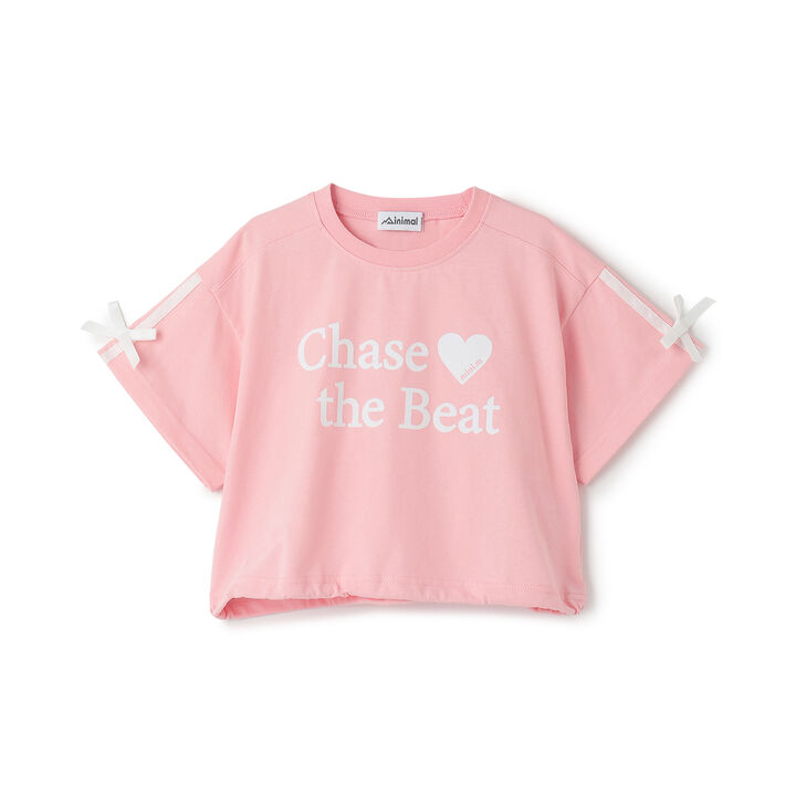 [Cool Touch] Short-Sleeve T-Shirt with Sleeve Ribbon,Red, medium image number 0