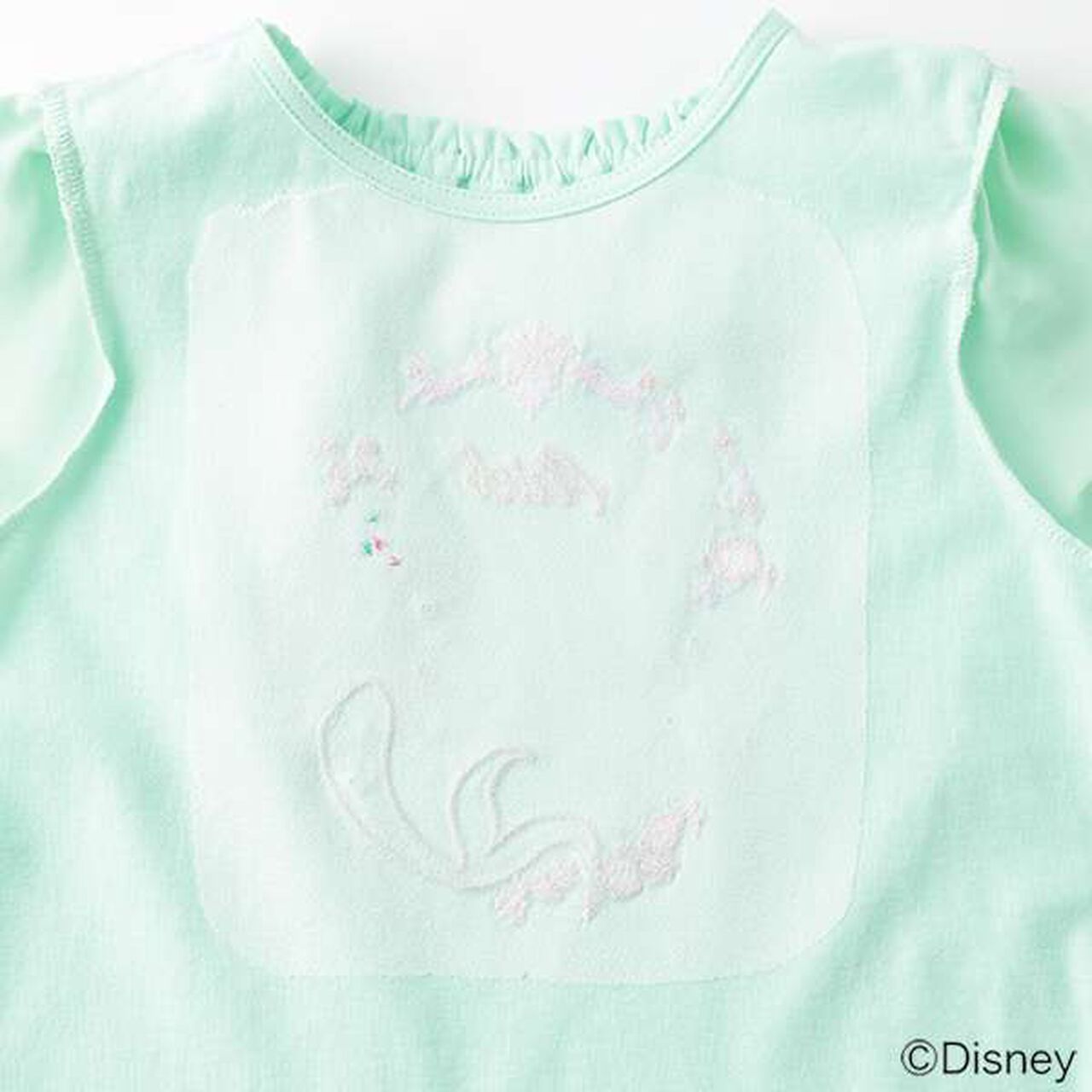 [Disney Ariel] Scalloped Hem T-Shirt,Mint, large image number 3