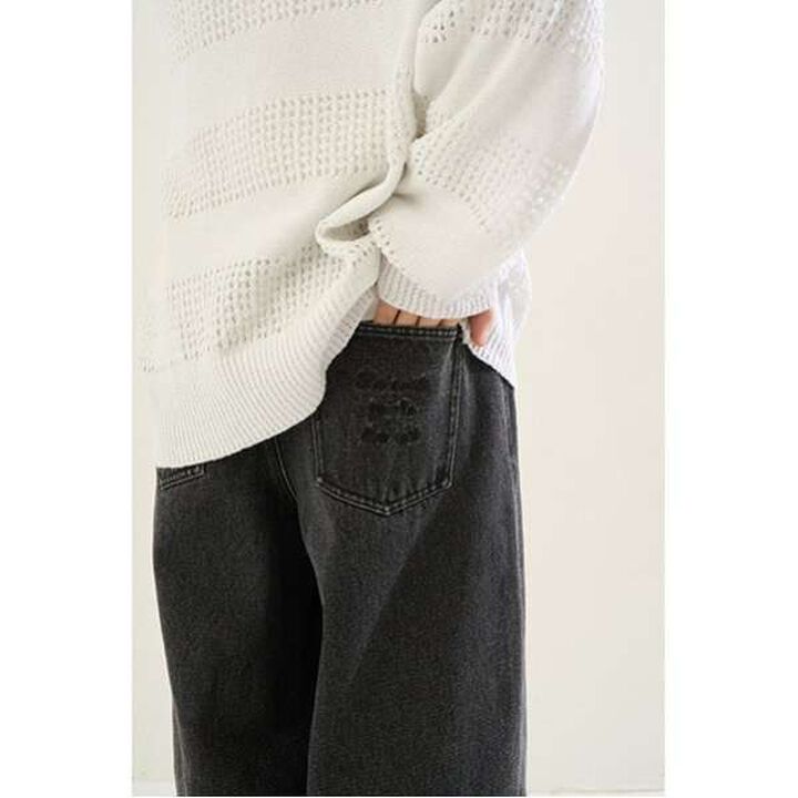 [AMI] Belted Barrel Silhouette Pants,Light blue, medium image number 6