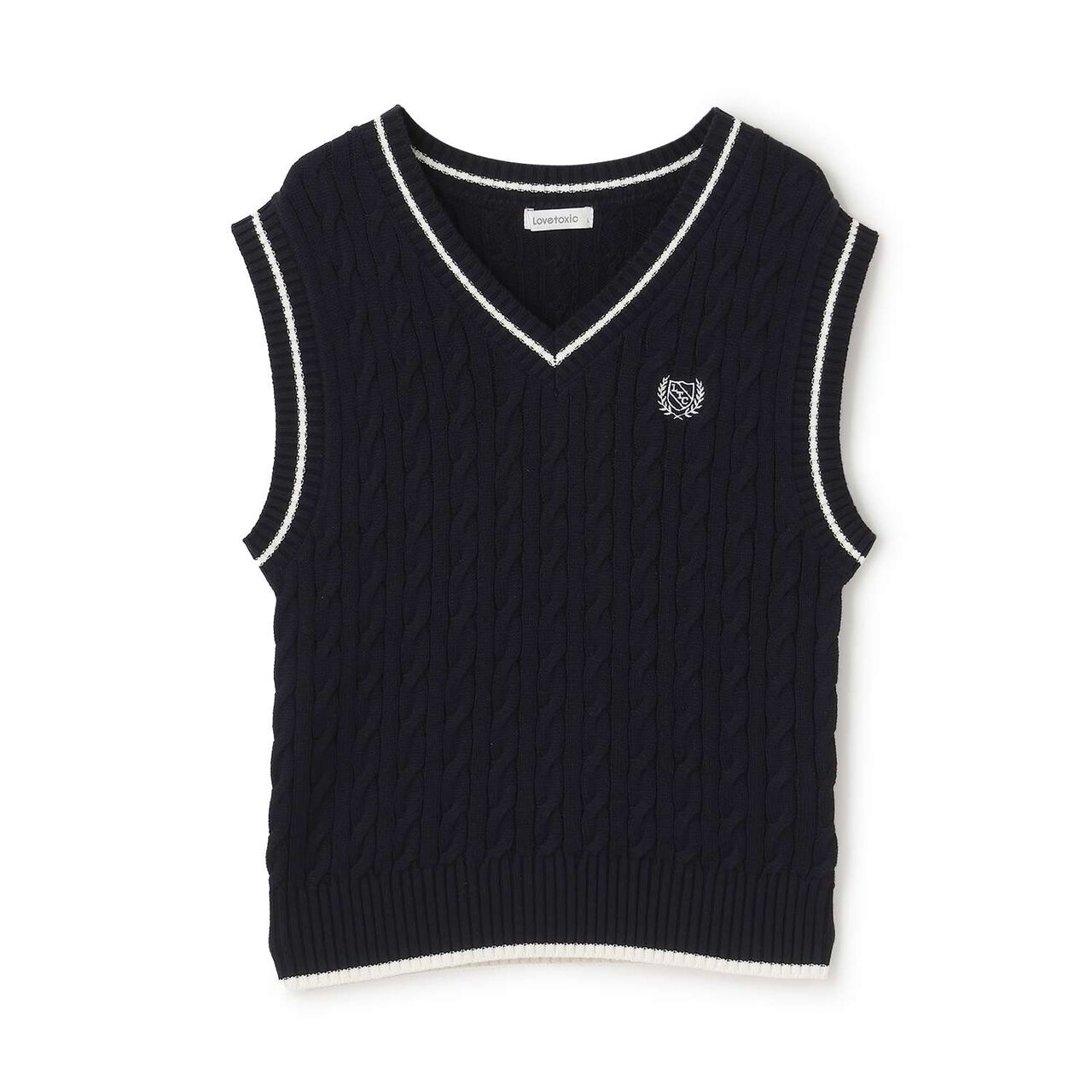 [Graduation Attire & Ceremony] Washable School Knit Vest,Navy, large image number 0