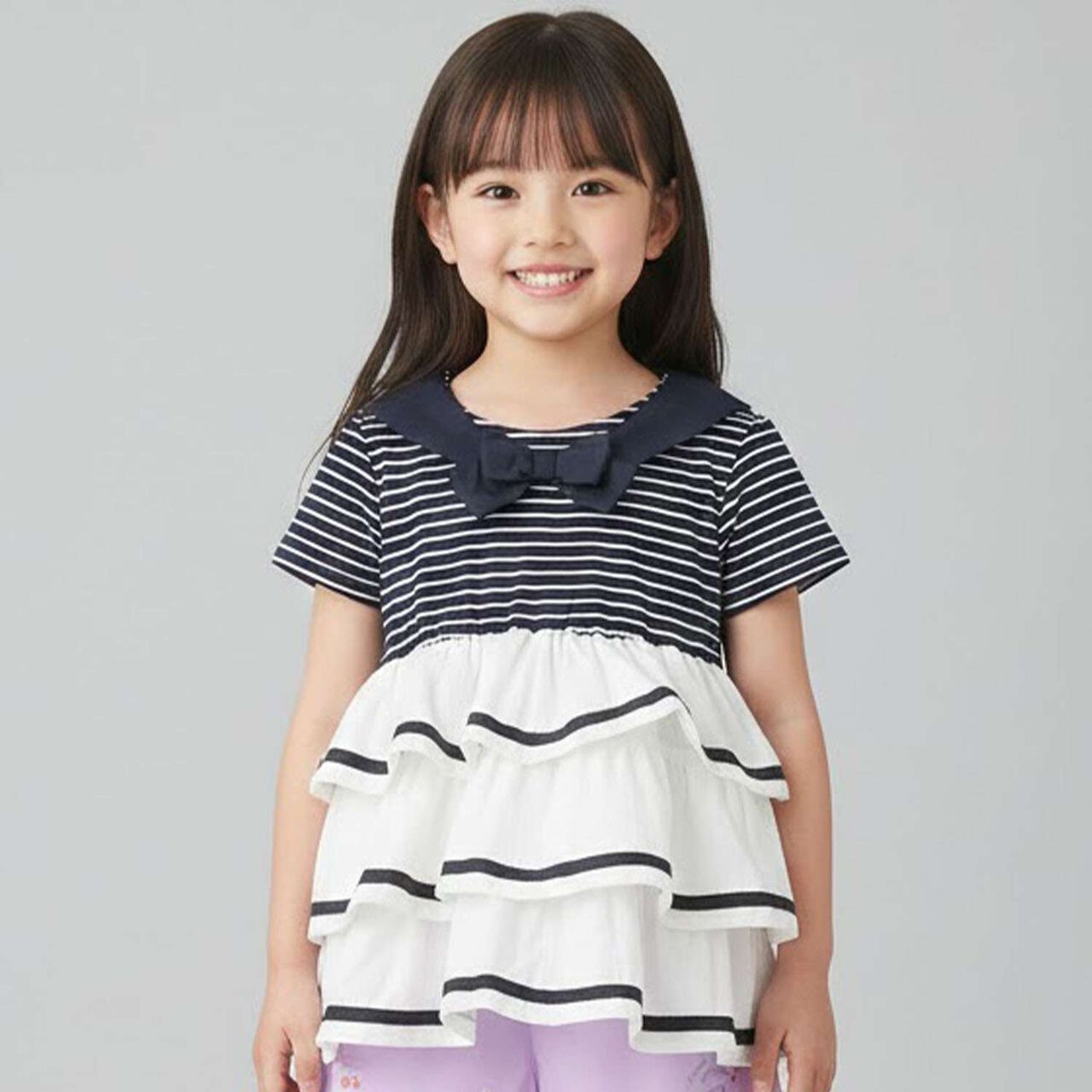 Sailor Frill Tunic,Navy, large image number 0