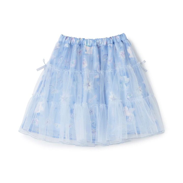 Magical Pattern Tulle Skirt,Sax blue, medium image number 1