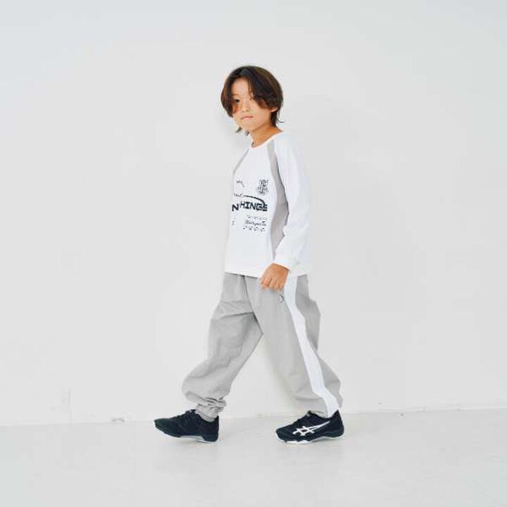 [Set Up Compatible] Striped Nylon Track Pants,Black, medium image number 1