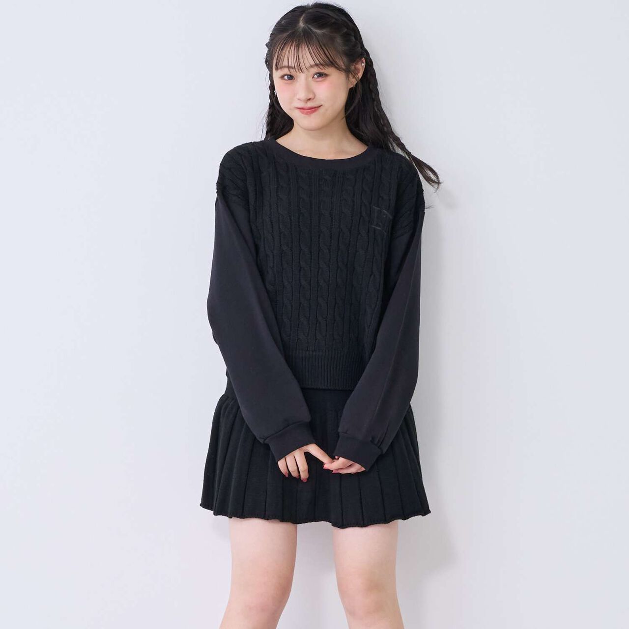 [Washable] Knit Set-Up,Sax blue, large image number 7