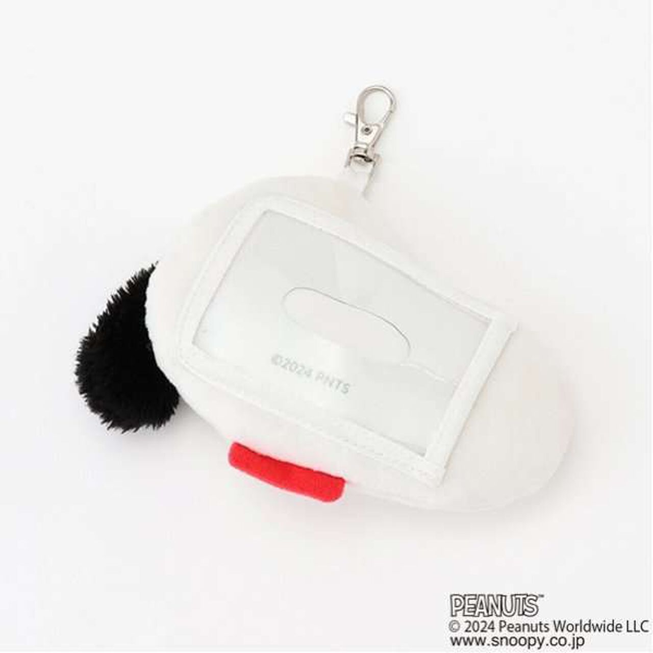 [PEANUTS] Mini Shoulder Bag with Mascot Card Holder,Black, large image number 4