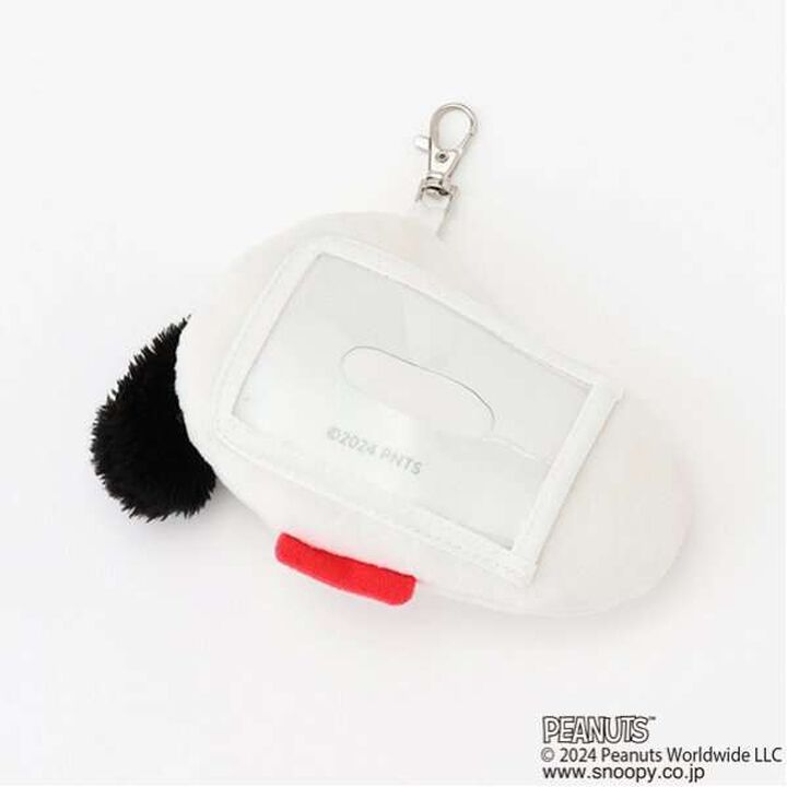 [PEANUTS] Mini Shoulder Bag with Mascot Card Holder,Black, medium image number 4
