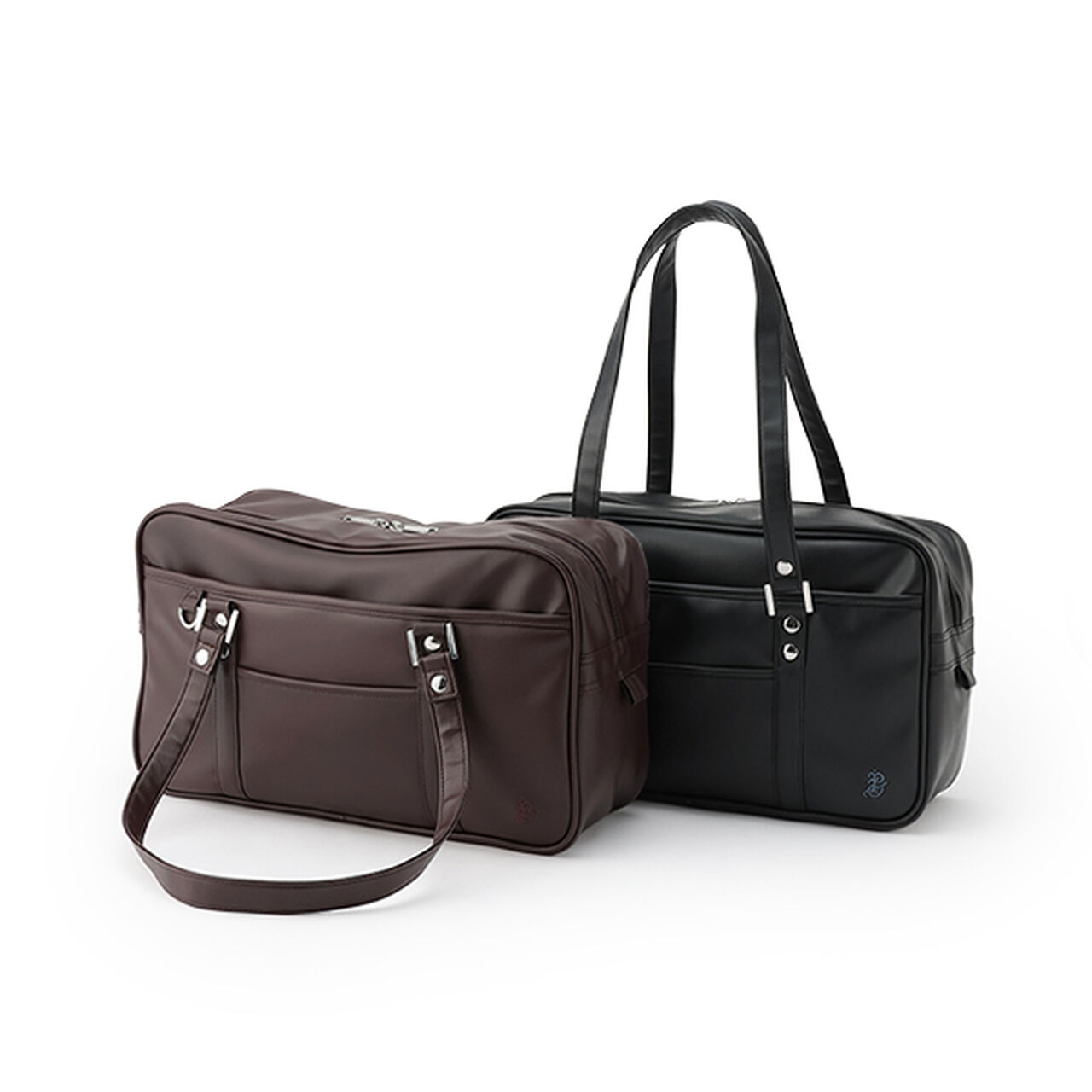 Synthetic Leather School Bag,Black, large image number 14