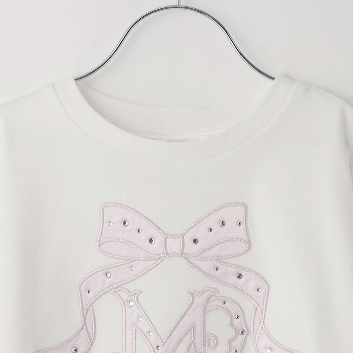 Ribbon Logo Appliqu&eacute; Long-Sleeve T-Shirt,Blue, medium image number 6