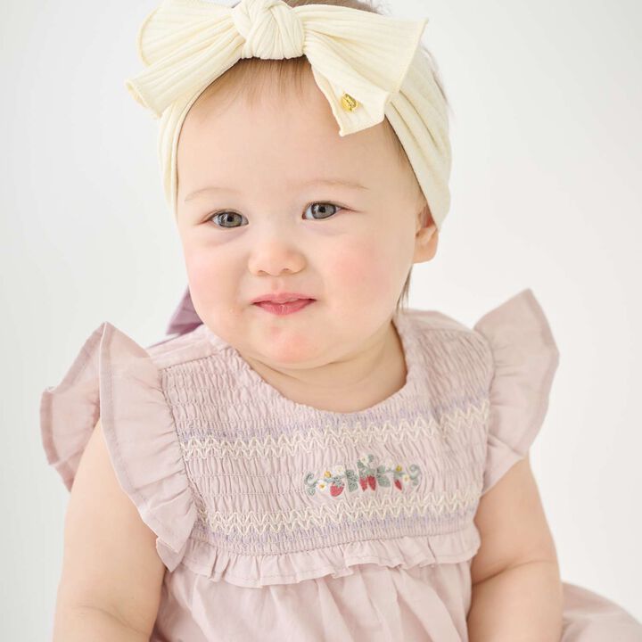 Link Strawberry Embroidery OP Romper,Off white, medium image number 3