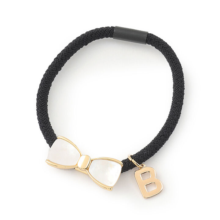 Ribbon Ponytail Holder,Black, medium image number 4