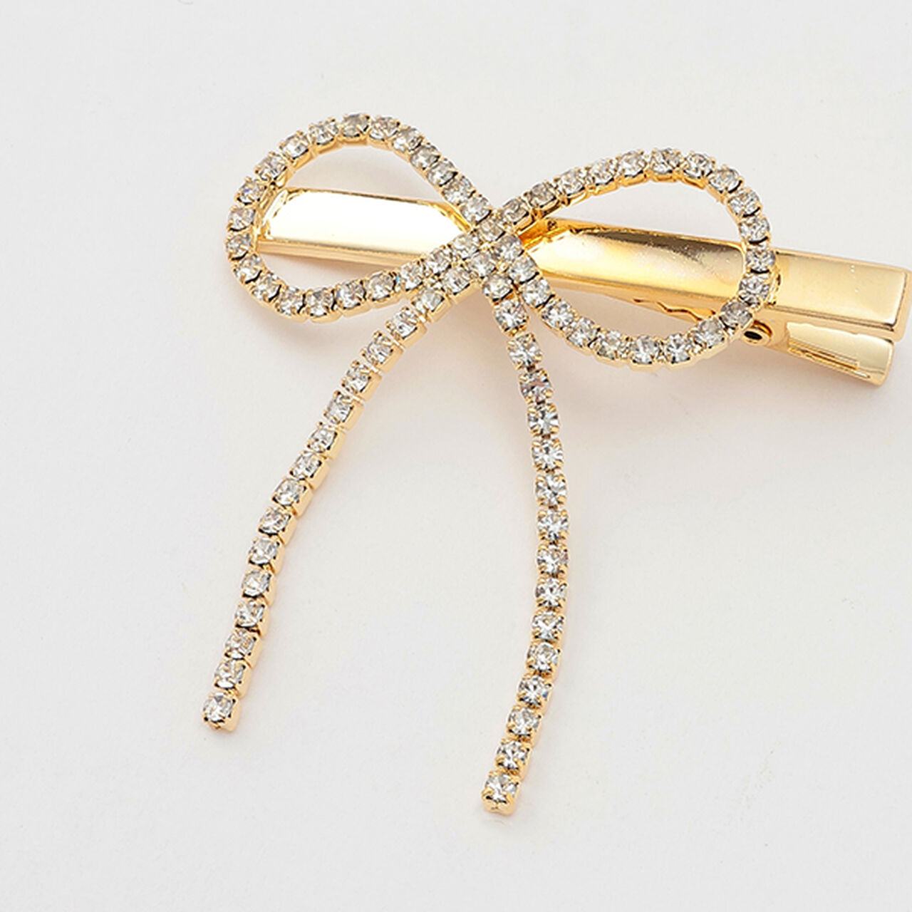 Sparkling Ribbon Clips (Set of 2),Gold, large image number 3