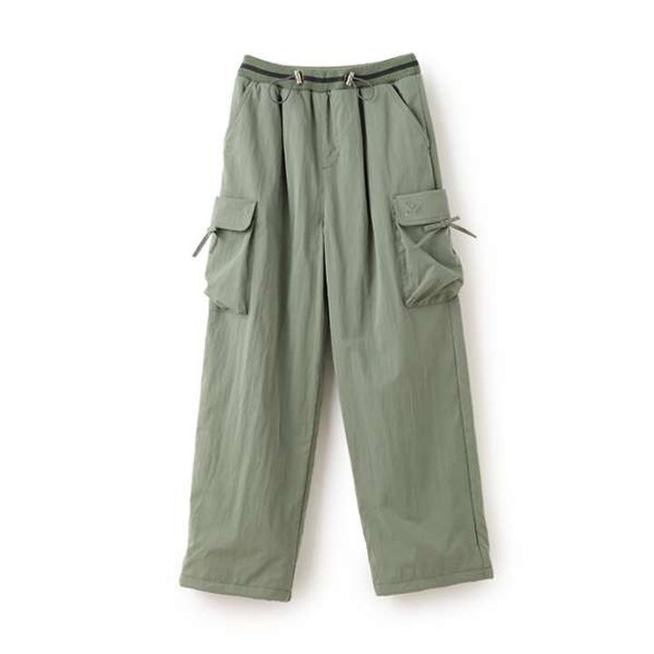 [Warm Lining] Waist Rib Easy Cargo Pants,Ivory, medium image number 3