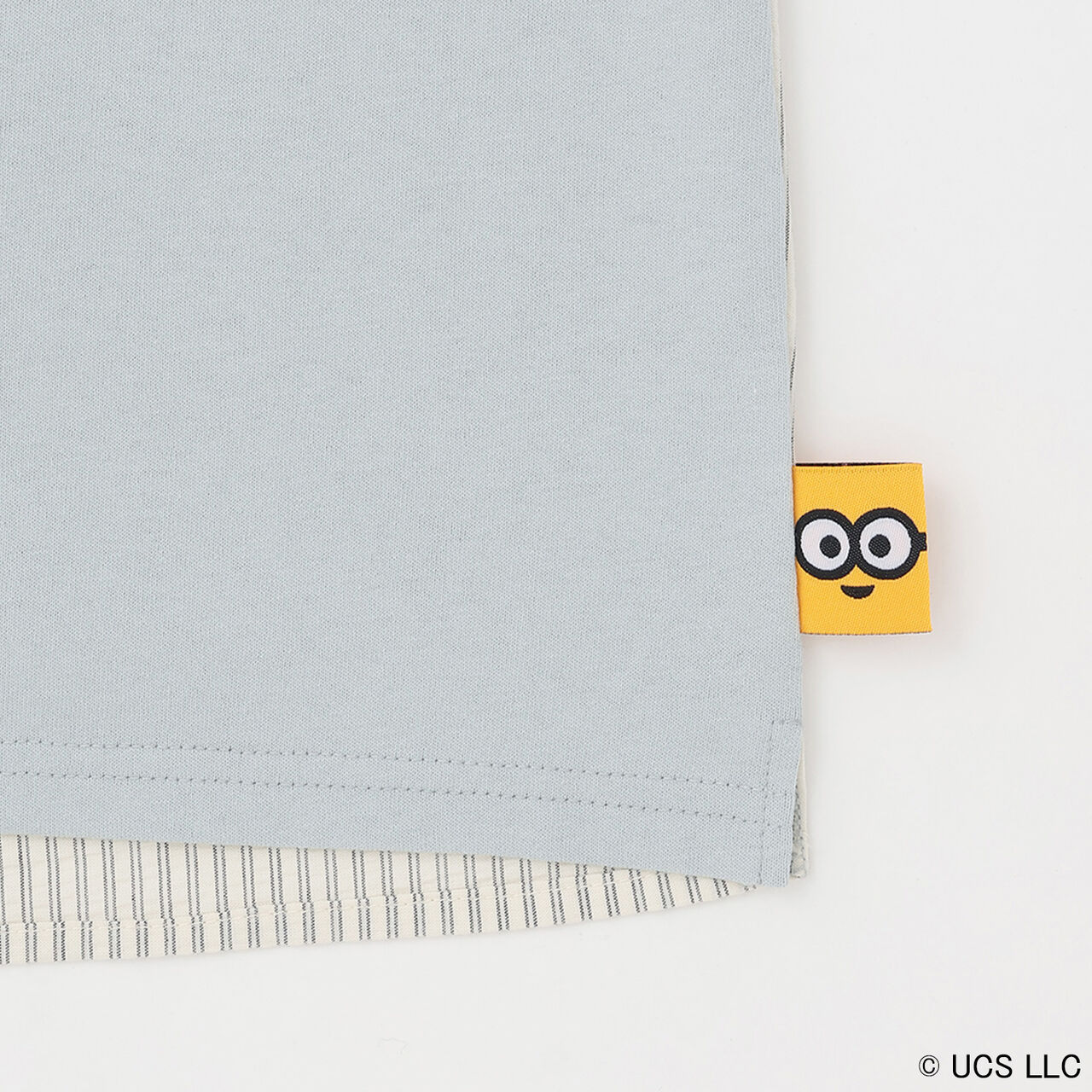 [Minion] Short Sleeve T-Shirt with Woven Fabric Panels,Navy, large image number 14