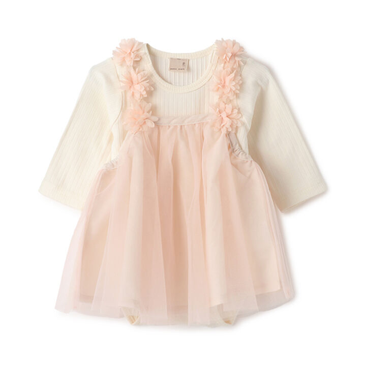 Flower Tulle OP Set,Light pink, medium image number 0