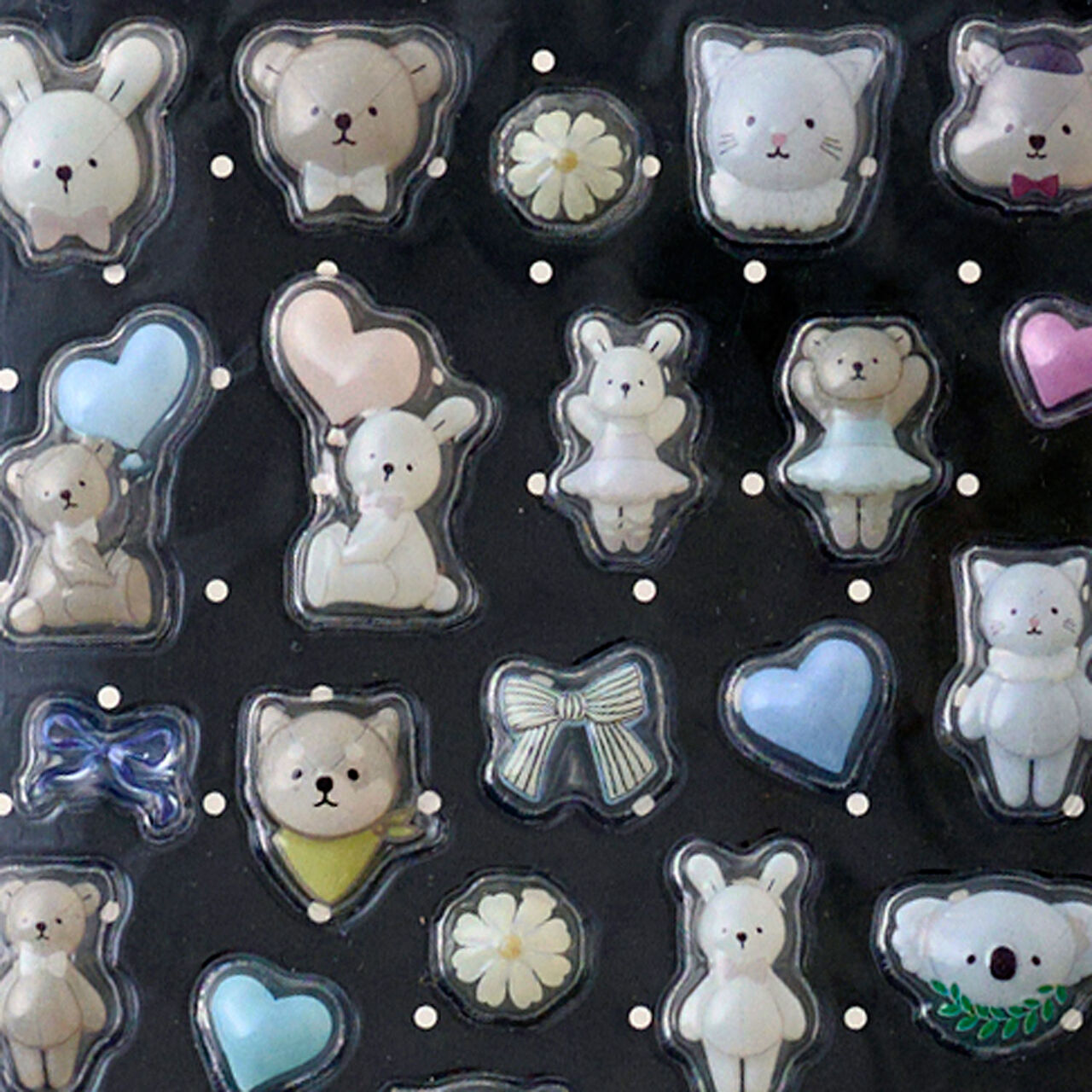 [petit main] Moist Plush 3D Stickers,Blue, large image number 5
