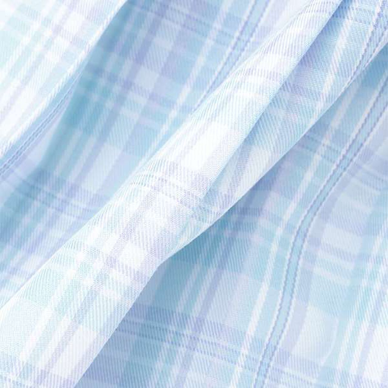 Check Pleated Skirt-Pants with Mini Pouch,Blue, large image number 13