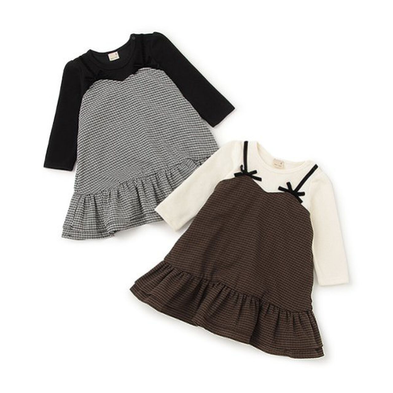 [Link] [Gingham Docking One-Piece Dress (Kids Size)],Black, large image number 2