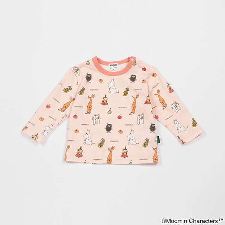 [MOOMIN] All-Over Pattern Long-Sleeve T-Shirt,Pink, medium image number 0
