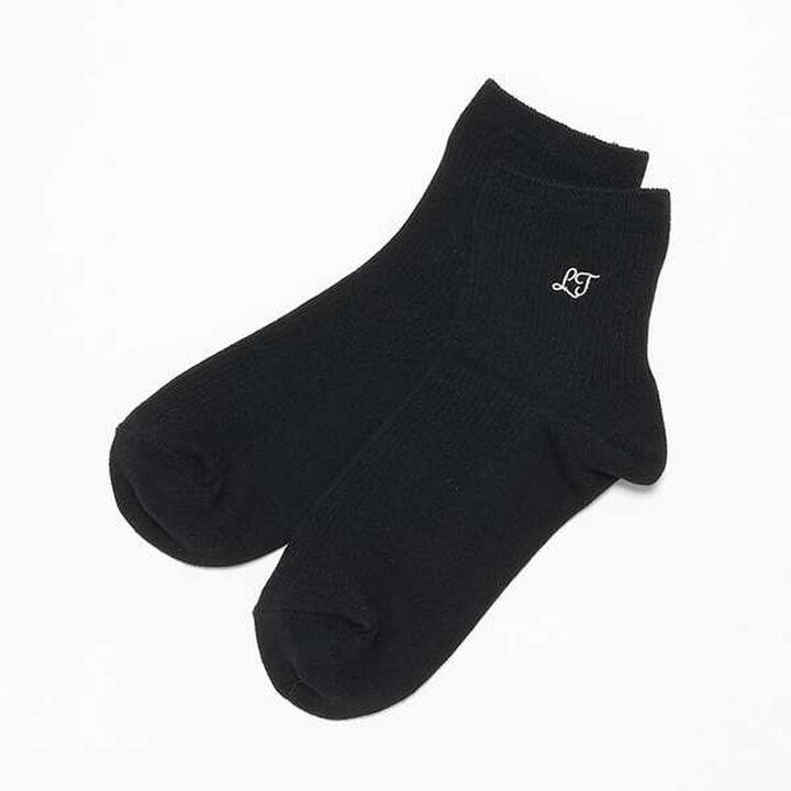 Ribbed Embroidered School Socks,Off white, medium image number 8