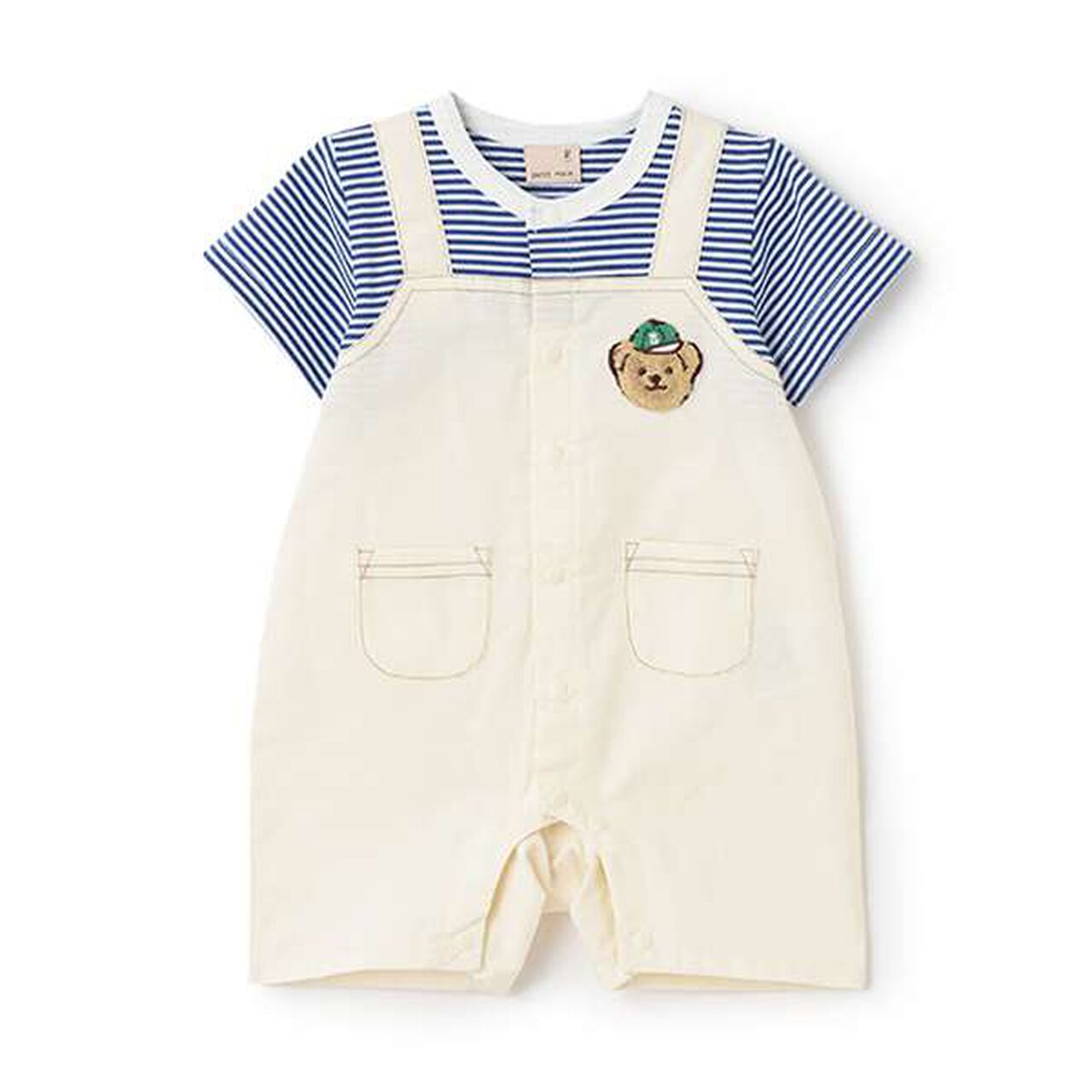 Salope-Style Short-Sleeve Coverall,Off white, large image number 0