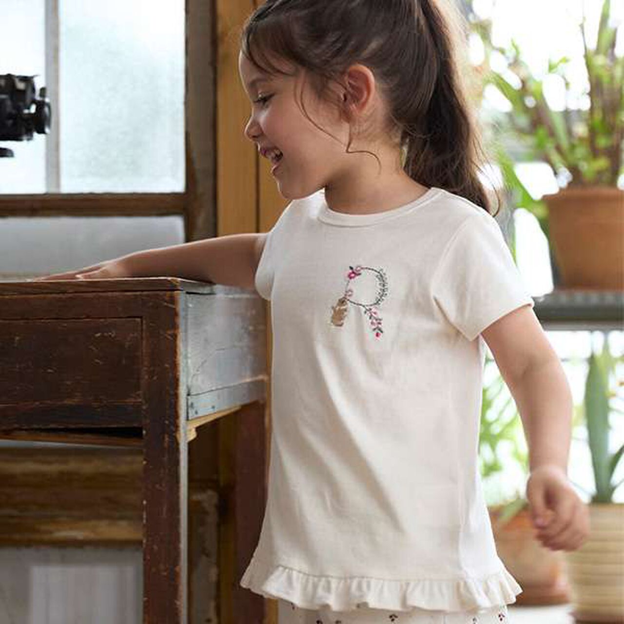 [Affordable] Alphabet T-Shirt,Black, large image number 2