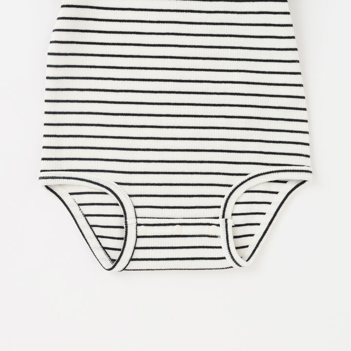 Short-Sleeve Scallop Trim Romper,Black, medium image number 8